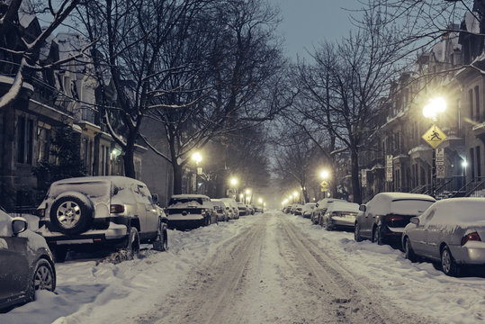 Snow covered street