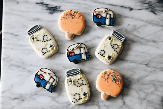 Summer theme cookies