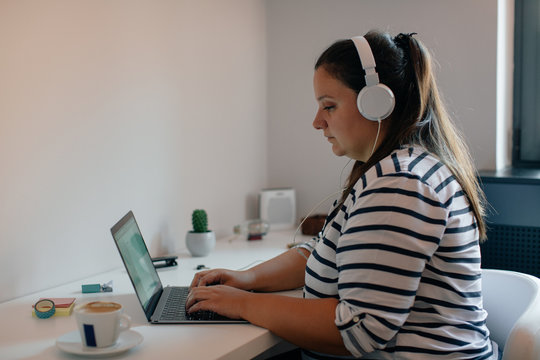 Woman Working at Home