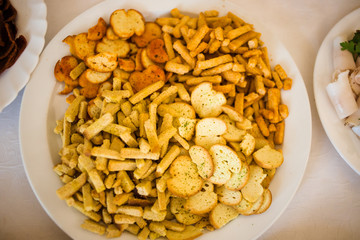 Rusks are presented on a plate