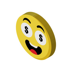 Rich isometric right top view 3D icon