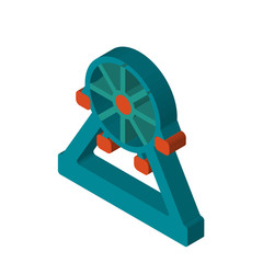 Ferris wheel isometric right top view 3D icon