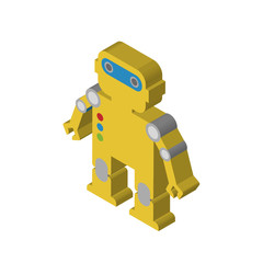 Fototapeta premium Robot isometric right top view 3D icon
