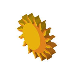 Sun isometric right top view 3D icon