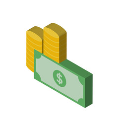Money isometric right top view 3D icon