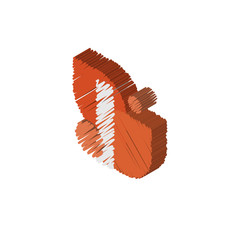 I isometric right top view 3D icon