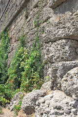 wall and stones. background