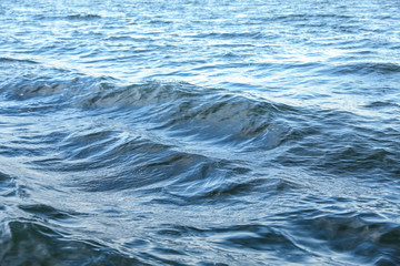 Beautiful view of water surface in open sea