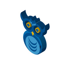 owl company isometric right top view 3D icon