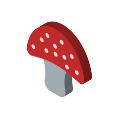 Mushroom isometric right top view 3D icon
