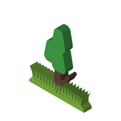 tree isometric right top view 3D icon