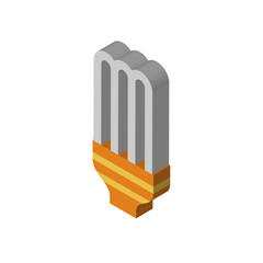 Light bulb isometric right top view 3D icon