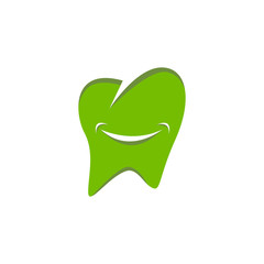 smile tooth dental logo vector icon template