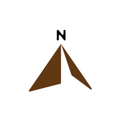 north arrow compass logo vector icon template
