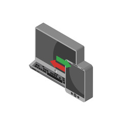 Responsive isometric right top view 3D icon