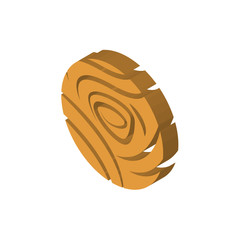 golden rose isometric right top view 3D icon