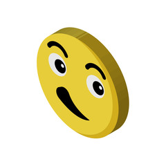 Cool isometric right top view 3D icon