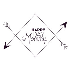 happy mothers day frame with arrows vector illustration design