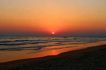 Fototapeta na wymiar Sunset Beach in Portugal