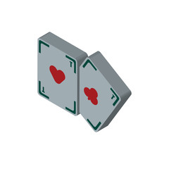 Magic trick isometric right top view 3D icon