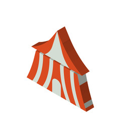 Tent isometric right top view 3D icon