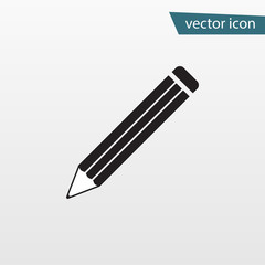 Pencil icon vector. Flat symbol isolated on white background. Trendy internet concept. Modern sign f