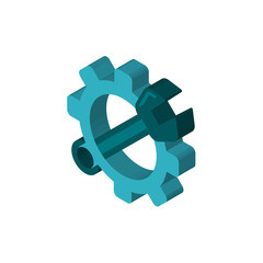 spanner isometric right top view 3D icon