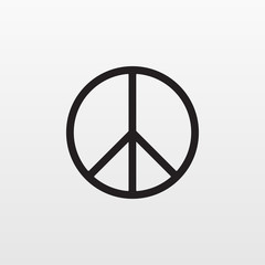 Gray Peace icon isolated on background. Modern flat pictogram, business, marketing, internet concept