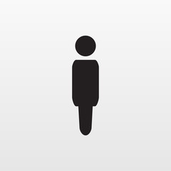 Gray man icon isolated on background. Modern flat pictogram, business, marketing, internet concept. 