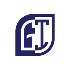 GI initial letter emblem logo negative space