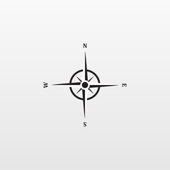 Compas icon isolated on background. Modern flat compass pictogram, business, marketing, internet con