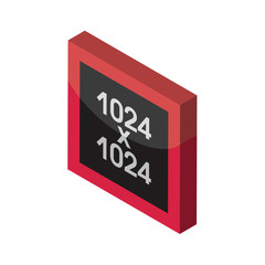1024x1024 isometric right top view 3D icon