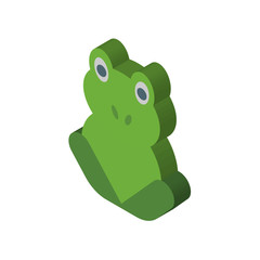 Frog isometric right top view 3D icon
