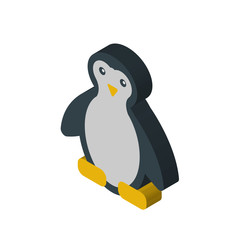 Penguin isometric right top view 3D icon