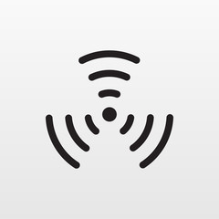 Gray WIFI icon isolated on background. Modern flat pictogram, business, marketing, internet concept.