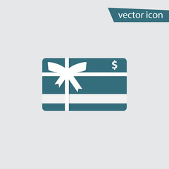Shopping gift card icon isolated on background. Modern flat pictogram, business, marketing internet 