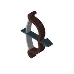 Archery isometric right top view 3D icon