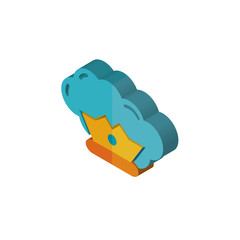 supreme isometric right top view 3D icon