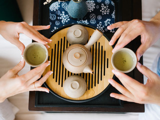 People at tea ceremony