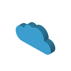 Cloudes isometric right top view 3D icon