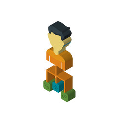 Organization isometric right top view 3D icon