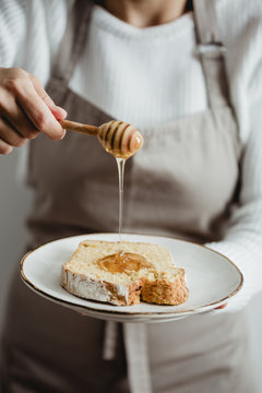 Pumpkin bread with honey