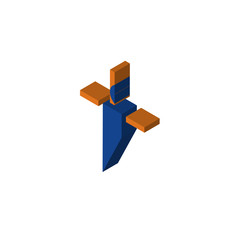ii isometric right top view 3D icon