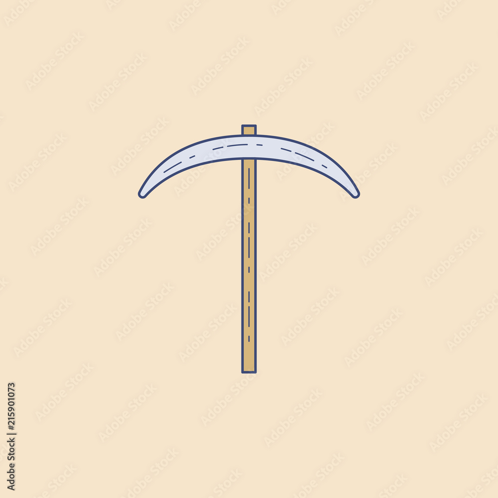 Poster pick field outline icon. element of outdoor recreation icon for mobile concept and web apps. field o