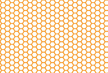 Honeycomb seamless background. Simple seamless pattern of bees honeycomb. Illustration. Vector print.