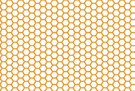 Honeycomb seamless background. Simple seamless pattern of bees honeycomb. Illustration. Vector print.