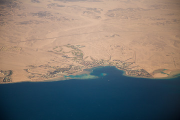 Mountains of Egypt, taken off the window of the plane