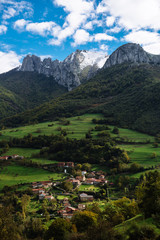 Fototapeta na wymiar A village in the mountains of Cantabria, Spain