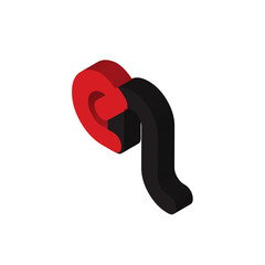 me or em isometric right top view 3D icon