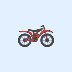 Obraz na płótnie Canvas motorcycle field outline icon. Element of monster trucks show icon for mobile concept and web apps. Field outline motorcycle icon can be used for web and mobile